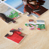 12フォトコラージュLOVE for 最高の MOM red script ジグソーパズル (側面)