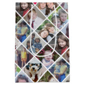 12フォトダイヤモンドパターカスタムン文字 ミディアムペーパーバッグ (裏面)