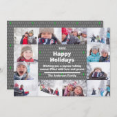 12フォトハッピーホリデーズコラージュ-クリスマスカード シーズンカード (正面/裏面)