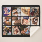 12フォトパーソナライズされたコラージュ シェルパブランケット (正面(横))