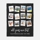 12フォトパーソナライズされたコラージュ フリースブランケット (正面)