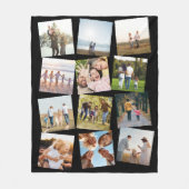 12フォトパーソナライズされたコラージュ フリースブランケット (正面)