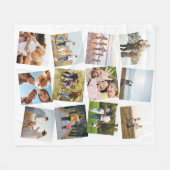 12フォトパーソナライズされたコラージュ フリースブランケット (正面(横))