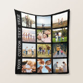 12フォトパーソナライズされたコラージュ フリースブランケット