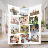 12フォトパーソナライズされたコラージュ フリースブランケット