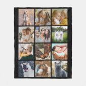 12フォトパーソナライズされたコラージュ フリースブランケット (正面)