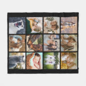 12フォトパーソナライズされたコラージュ フリースブランケット (正面(横))