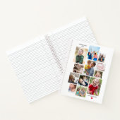 12フォトファミリーメモリーコラージュとハート(白) ノートブック (内部)