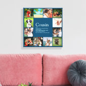 12フォトブルーモダンのいとこ最高のの定義 キャンバスプリント (インサイチュ (リビング))