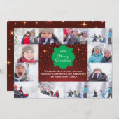 12フォトメリークリスマスコラージュ–5x7クリスマスカード シーズンカード (正面/裏面)