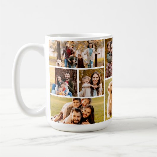 12フォトユニークコラージミニマルシンプルリスト コーヒーマグカップ (左)