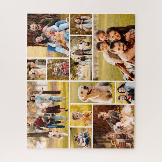 12フォトユニークコラージミニマルシンプルリスト ジグソーパズル (縦)