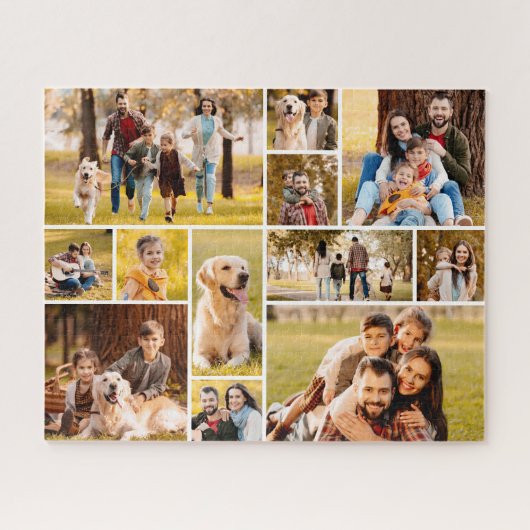 12フォトユニークコラージミニマルシンプルリスト ジグソーパズル (横)