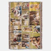 12フォトユニークコラージミニマルシンプルリスト スローブランケット (正面縦)