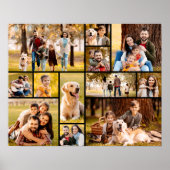 12フォトユニークコラージミニマルシンプルリスト ポスター (正面)