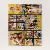 12フォトユニークコラージュシンプルブラック ジグソーパズル (縦)