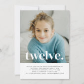 12フォト誕生日招待状 招待状 (正面)