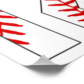 #12ベースボールレース野球ジャージー第12位 ポスター (角)