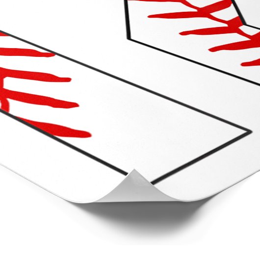 #12ベースボールレース野球ジャージー第12位 ポスター (角)