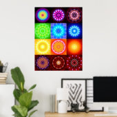 12マンダラスのコラージュ ポスター (ホームオフィス)