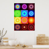 12マンダラスのコラージュ ポスター (キッチン)