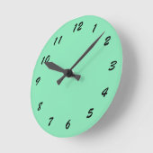 12ミントグリーン時計から選択する数の選択 ラウンド壁時計 (傾斜)