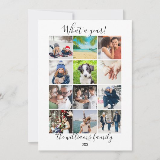 12モダン写真クリスマス何で1年 シーズンカード (正面)