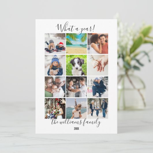 12モダン写真クリスマス何で1年 シーズンカード (スタンド正面)