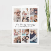 12モダン – 愛する記憶の中で写真を折り畳んだ葬儀 プログラム (正面)