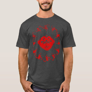 12モンキーレッドの絵を描樽 Tシャツ
