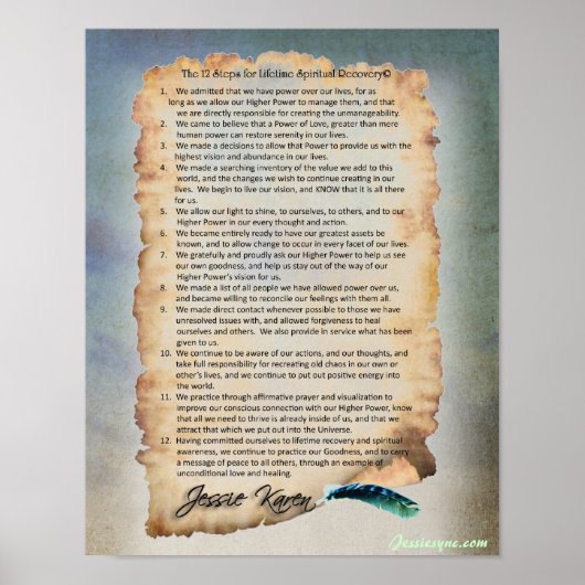 12ライフタイム・スピリチュアル・リカバリの手順 ポスター (正面)