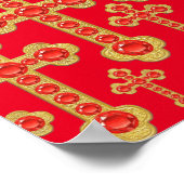 12ルービーと出芽フェイク十字架 –  ポスター (角)