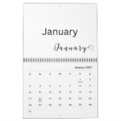 12ヶ月の思い出の画像を追加大切する カレンダー (1月 2027)