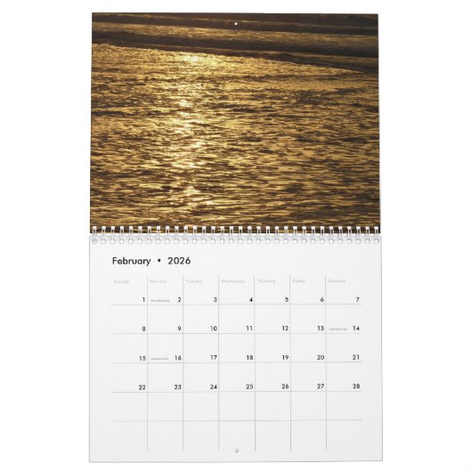 12ヶ月の抽象芸術撮影、第5版 カレンダー (2月 2026)