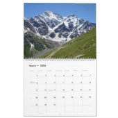 12ヶ月の旅行ロシア：コーカサス暦 カレンダー (3月 2026)