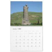 12ヶ月の旅行ロシア：コーカサス暦 カレンダー (1月 2026)