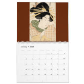 12ヶ月の日本の女日本の性 カレンダー (1月 2026)