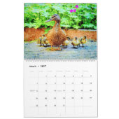 12ヶ月の母ベビーアニマルウォーター絵画カラー カレンダー (3月 2027)