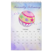 12ヶ月の親切カレンダー子供へ カレンダー (2月 2026)