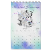 12ヶ月の親切カレンダー子供へ カレンダー (1月 2026)