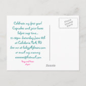 12ヶ月の誕生日の写真はがき インビテーションポストカード (裏面)