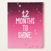 12ヶ月の輝く名前をカスタムするプランナー プランナー手帳 (裏面)