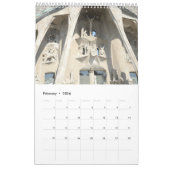 12ヶ月バルセロナ，スペインのウォールカレンダー カレンダー (2月 2026)