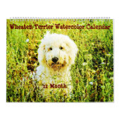 12ヶ月ホエテリアドッグズウォーターカラーギフト カレンダー (カバー)