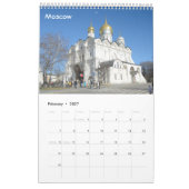 12ヶ月旅行ロシア：教会 カレンダー (2月 2027)