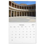 12ヶ月Alhambra & Generalife Wall Calendar カレンダー (2月 2027)