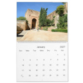 12ヶ月Alhambra & Generalife Wall Calendar カレンダー (1月 2027)