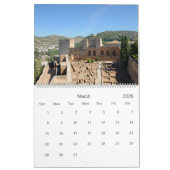 12ヶ月Alhambra & Generalife Wall Calendar カレンダー (3月 2026)