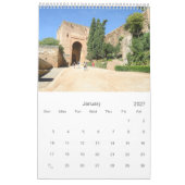 12ヶ月Alhambra & Generalife Wall Calendar カレンダー (1月 2027)