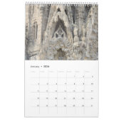 12ヶ月La Sagrada Familiaフォトカレンダー カレンダー (1月 2026)